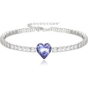 Women's Blue Dainty Trendy Adjustable Tennis Slide Bracelets Jewelry Gift